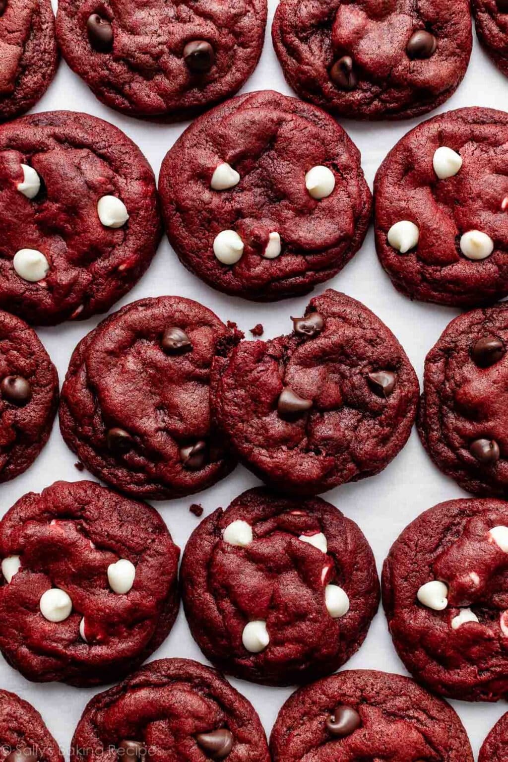 Red Velvet Chocolate Chip Cookies