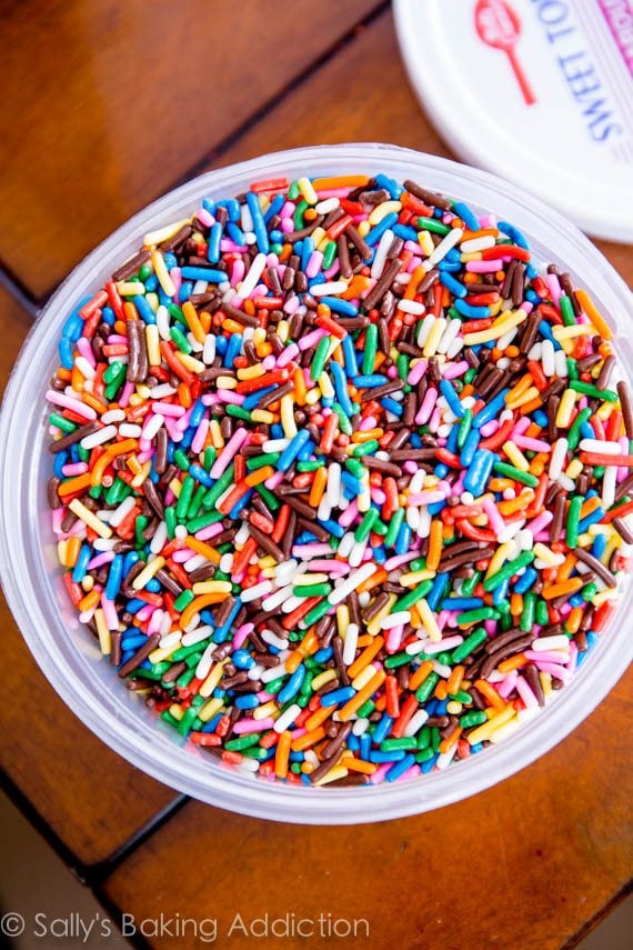 sprinkles in a container