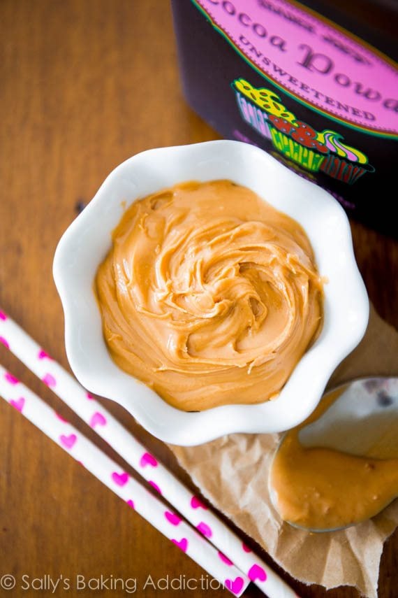 peanut butter in a white bowl