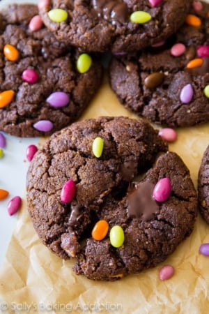 flourless dark chocolate almond butter cookies