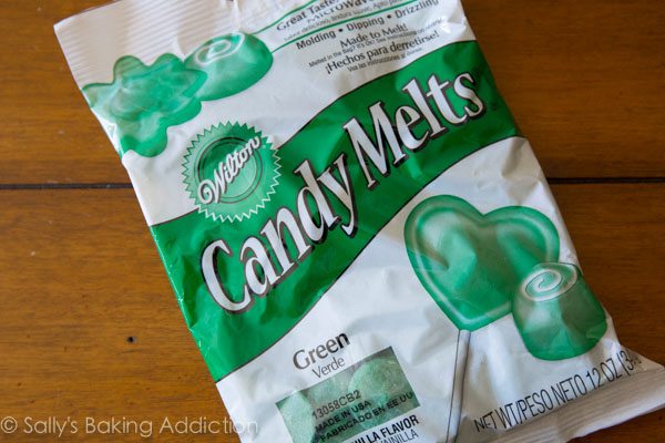 bag of green Wilton candy melts