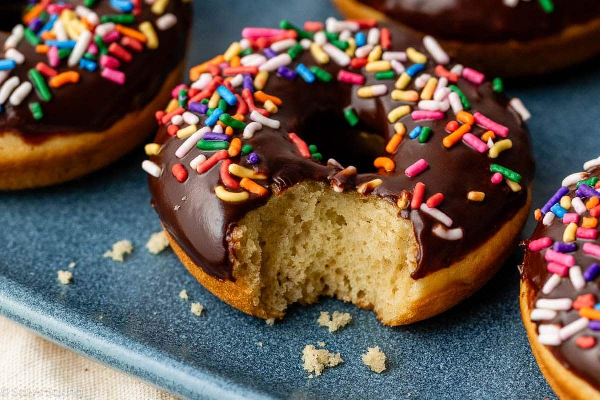 Chocolate Frosted Baked Donuts
