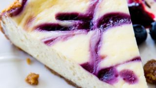 Blueberry Swirl Cheesecake