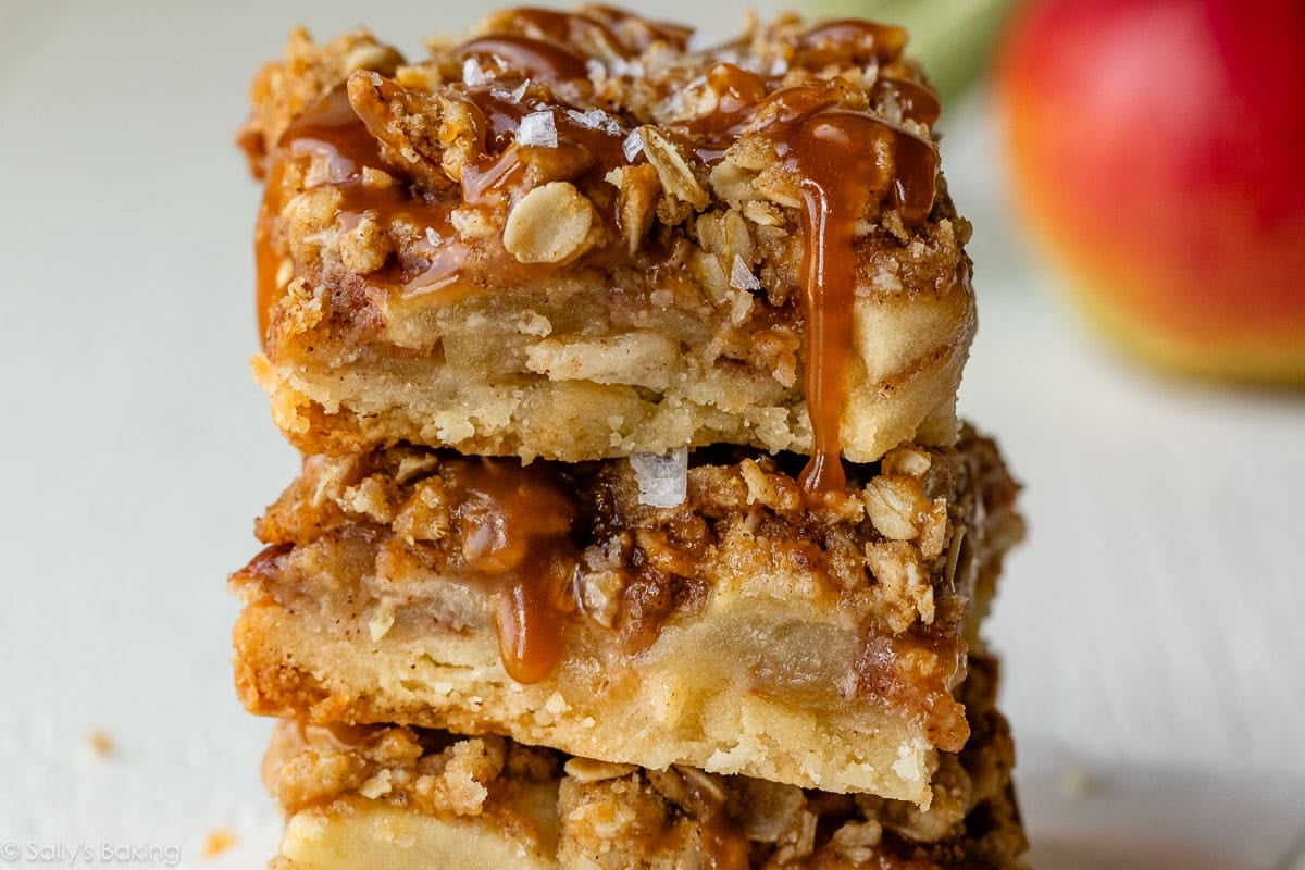 Salted Caramel Apple Pie Bars