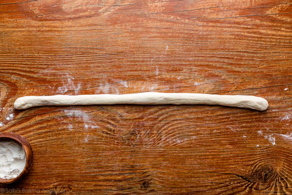 dough rolled into a long rope