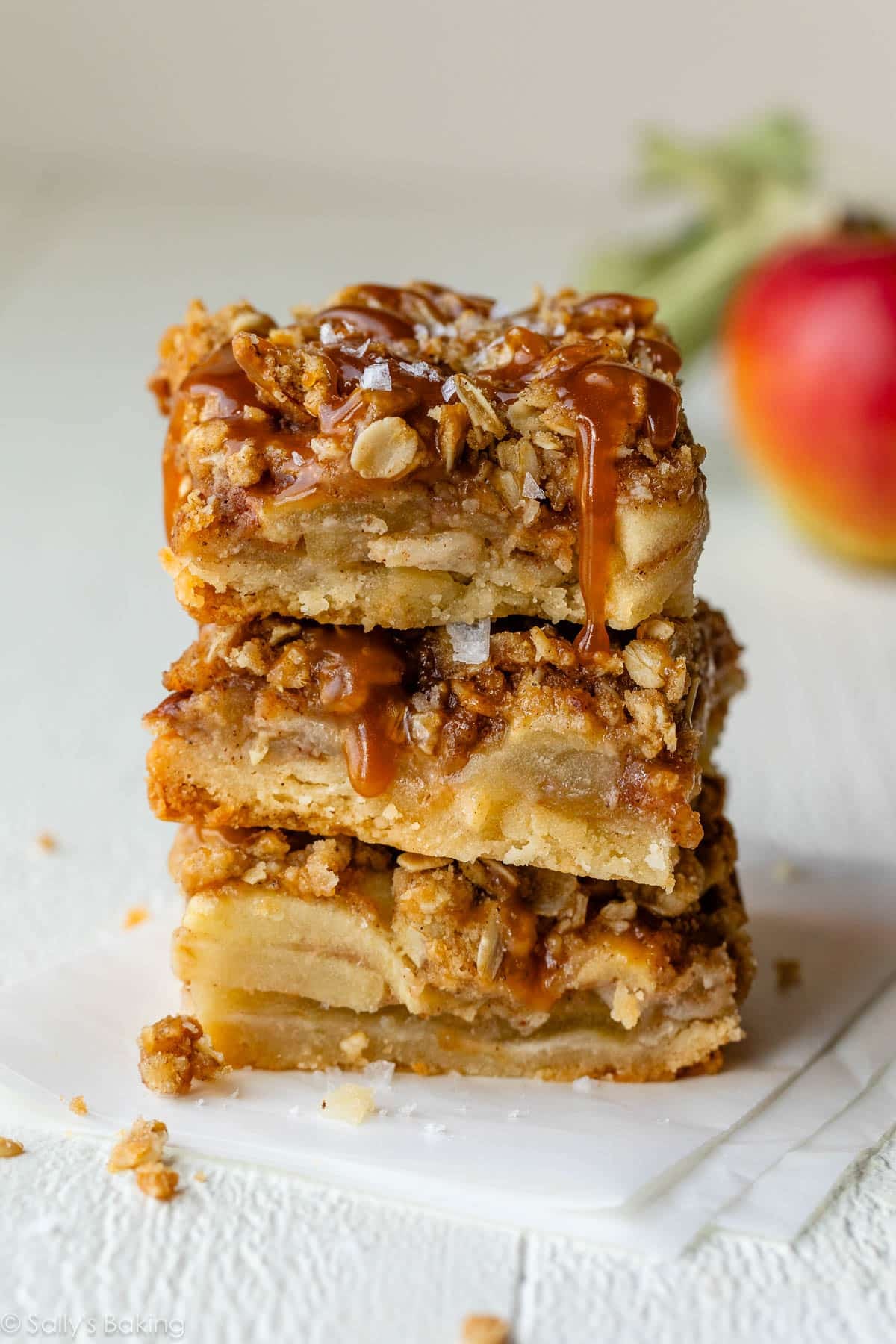 Salted Caramel Apple Pie Bars
