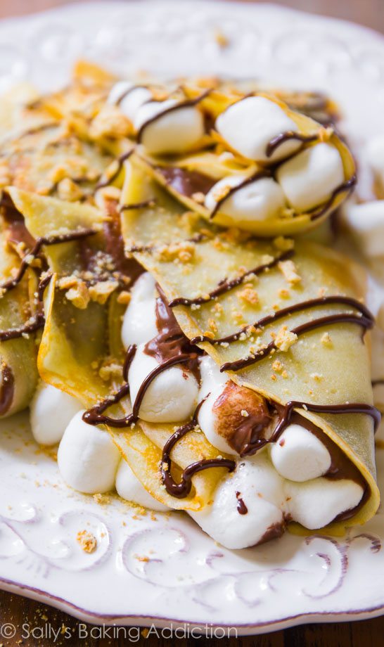 S'mores Nutella Crepes. Sallys Baking Addiction