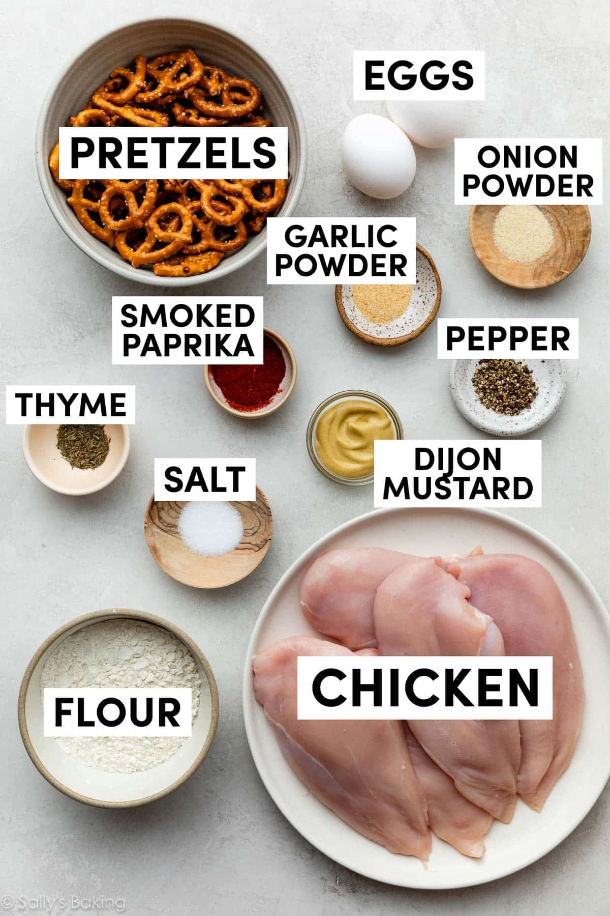 various ingredients in bowls.