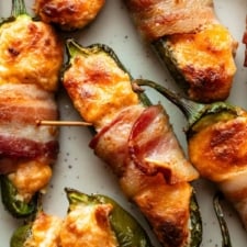 Bacon Wrapped Cheesy Stuffed Jalapeños