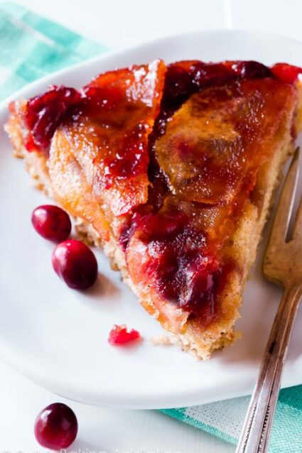 Cranberry Apple Upside-Down Cake