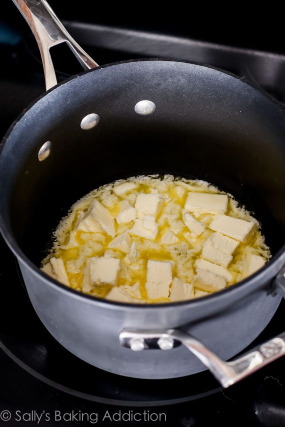 butter in a saucepan on the stove