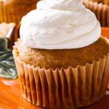 Spiced Pumpkin Cupcakes with Marshmallow Frosting
