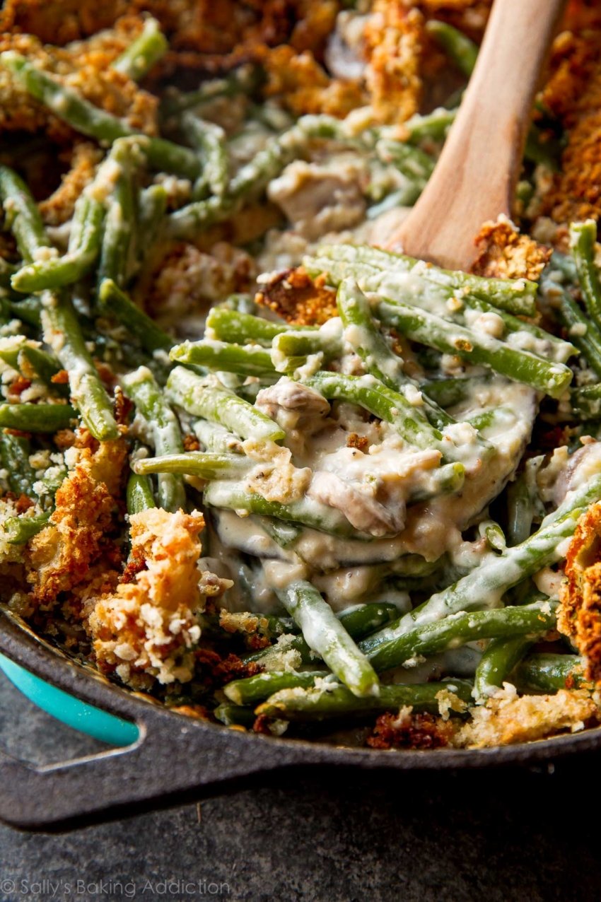 Creamy Green Bean Casserole from Scratch Sally's Baking Addiction