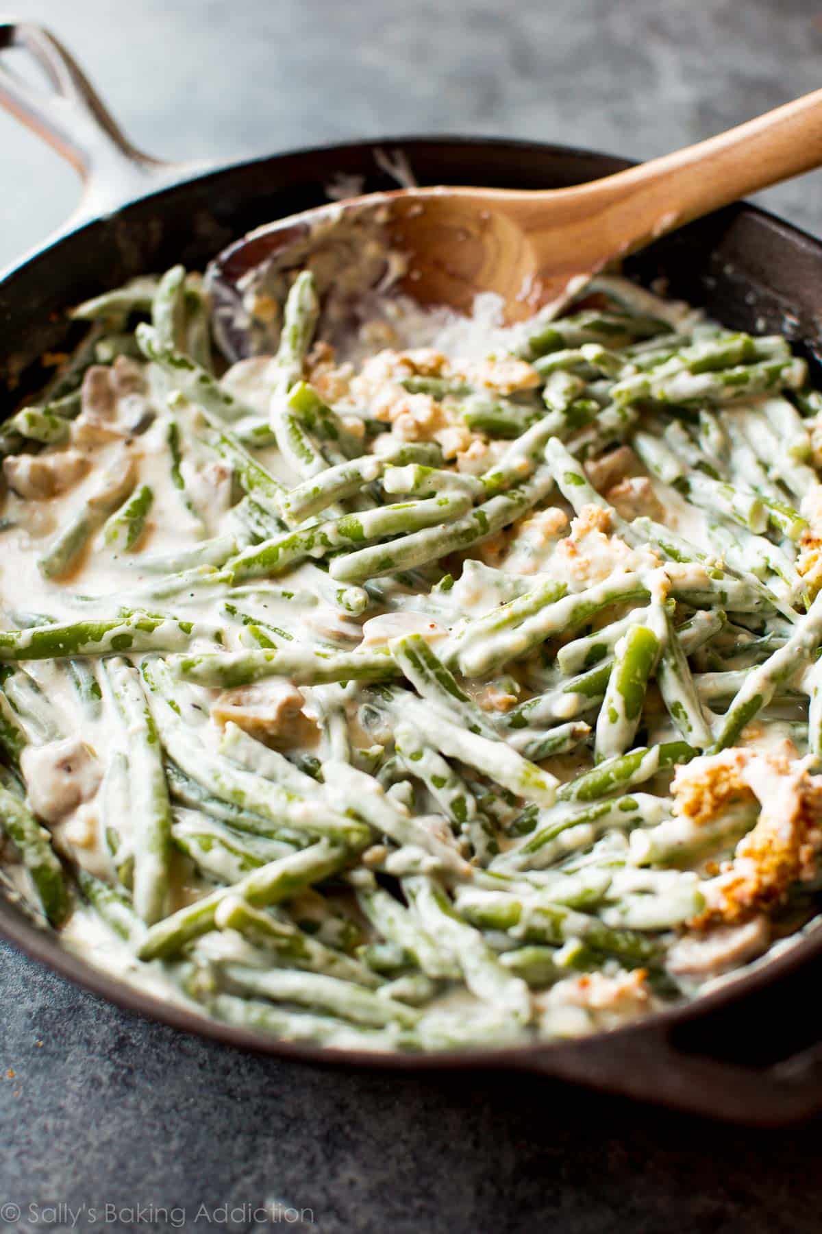 Homemade casserole with green beans