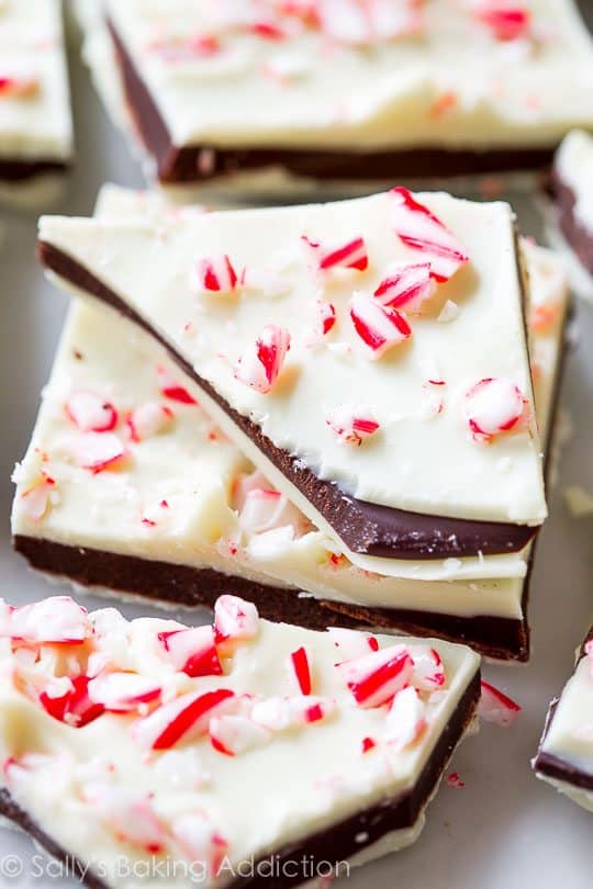 pieces of peppermint bark