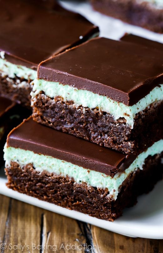 Classic Mint Chocolate Brownies Recipe on sallysbakingaddiction.com