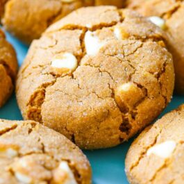 soft white chocolate chip molasses cookies