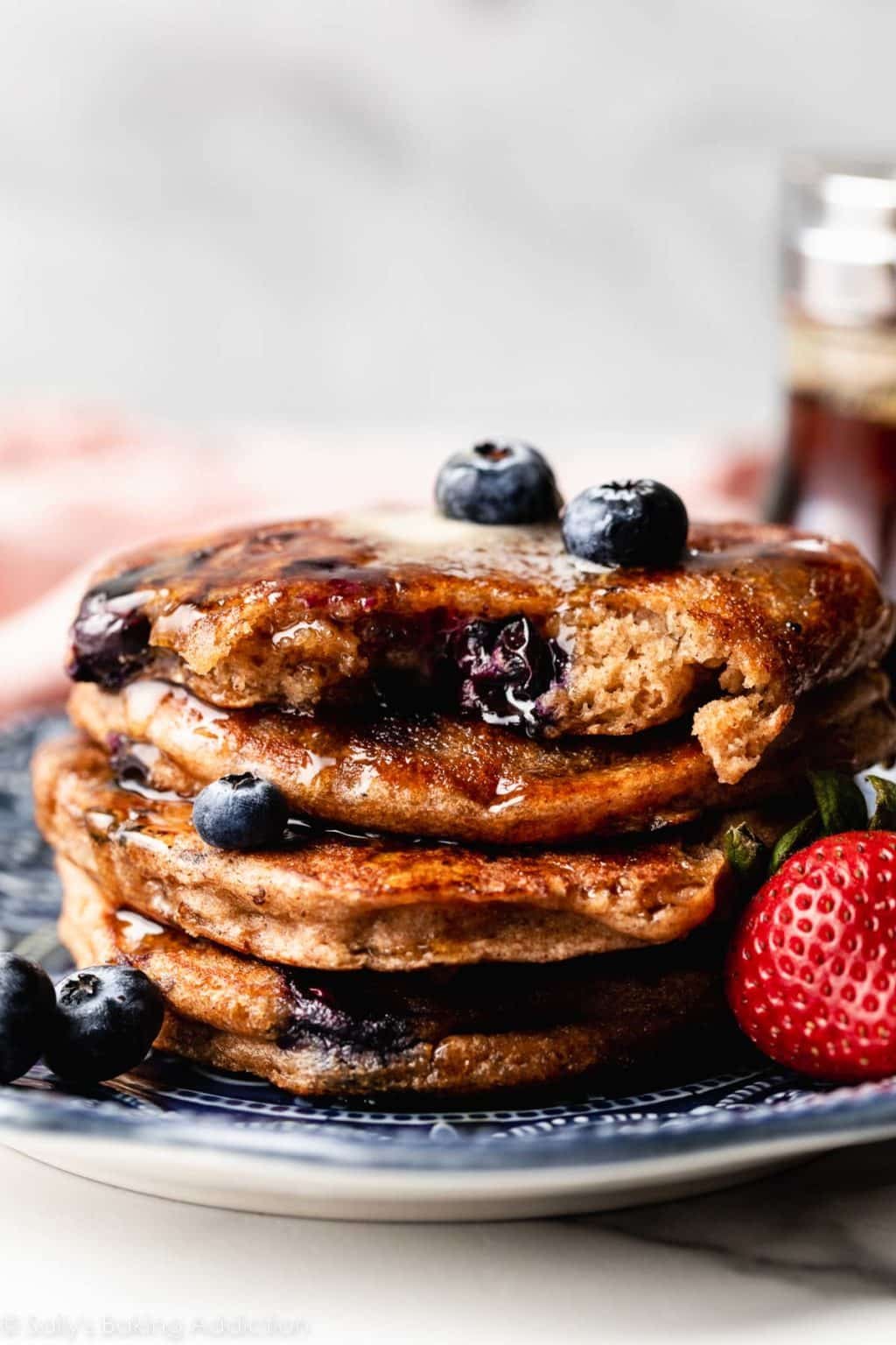 Whole Wheat Blueberry Pancakes Sally's Baking Addiction