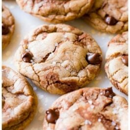 3 images of Nutella chocolate chip cookies