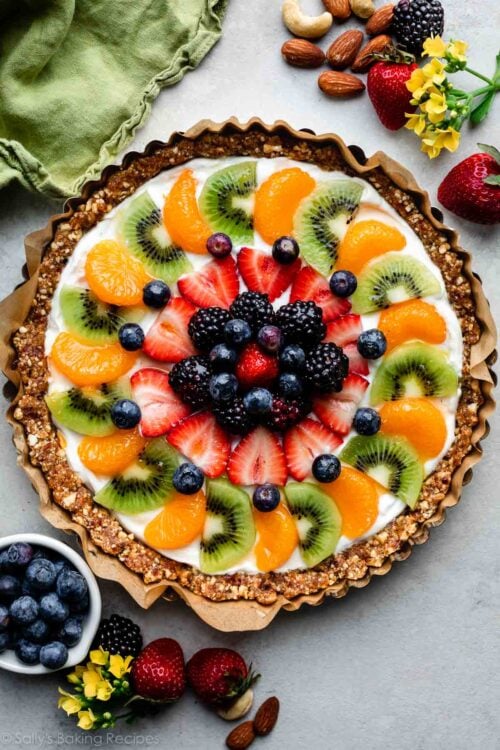 NoBake Greek Yogurt Fruit Tart Sally's Baking Addiction