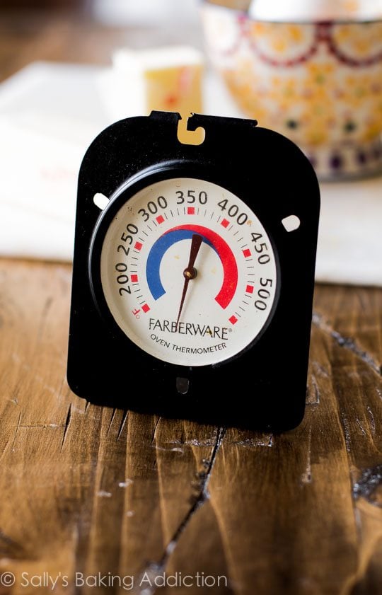 oven thermometer on counter