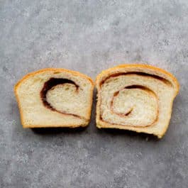 2 slices of cinnamon swirl bread