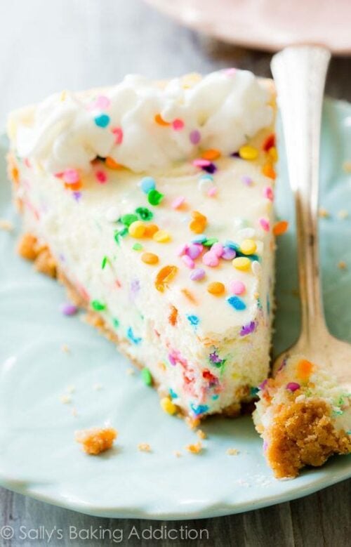 Confetti Sprinkle Cheesecake Sally's Baking Addiction