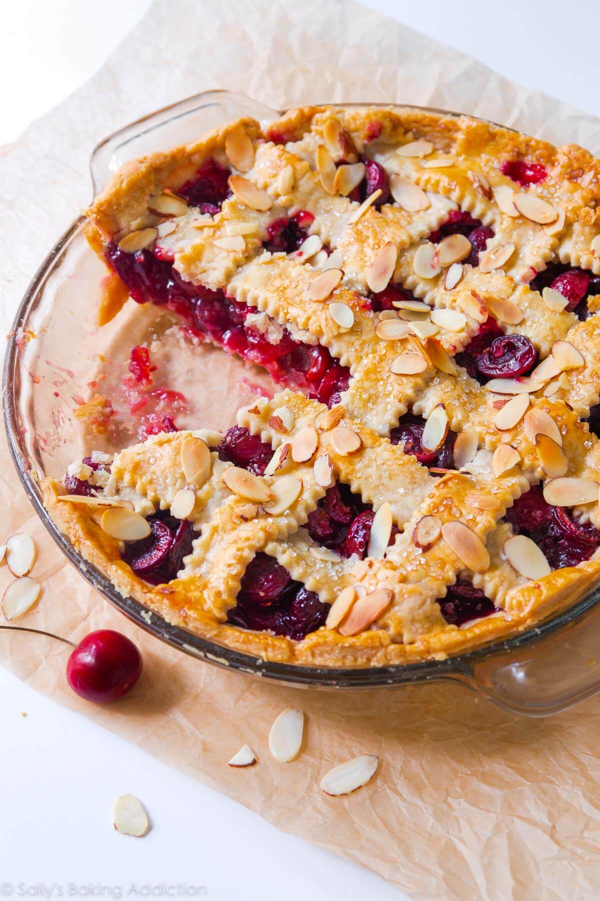 Sweet Cherry Pie with Toasted Almonds - Sallys Baking ...