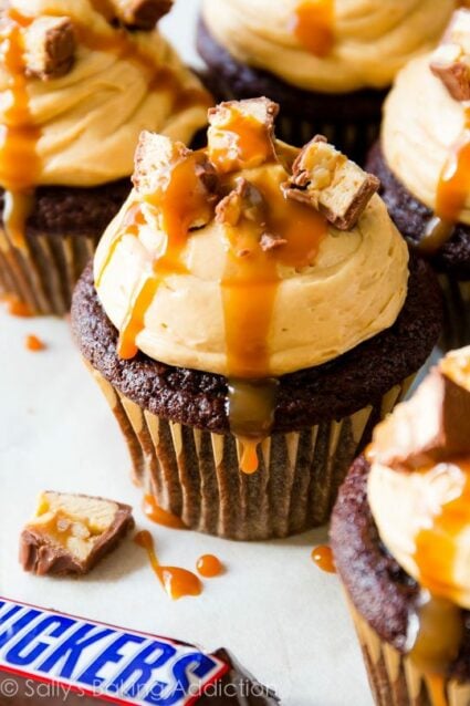 Ultimate Snickers Cupcakes