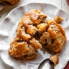 Apple Cinnamon Scones with Caramel