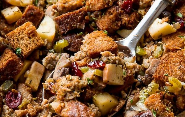 Sausage & Herb Stuffing with Apples