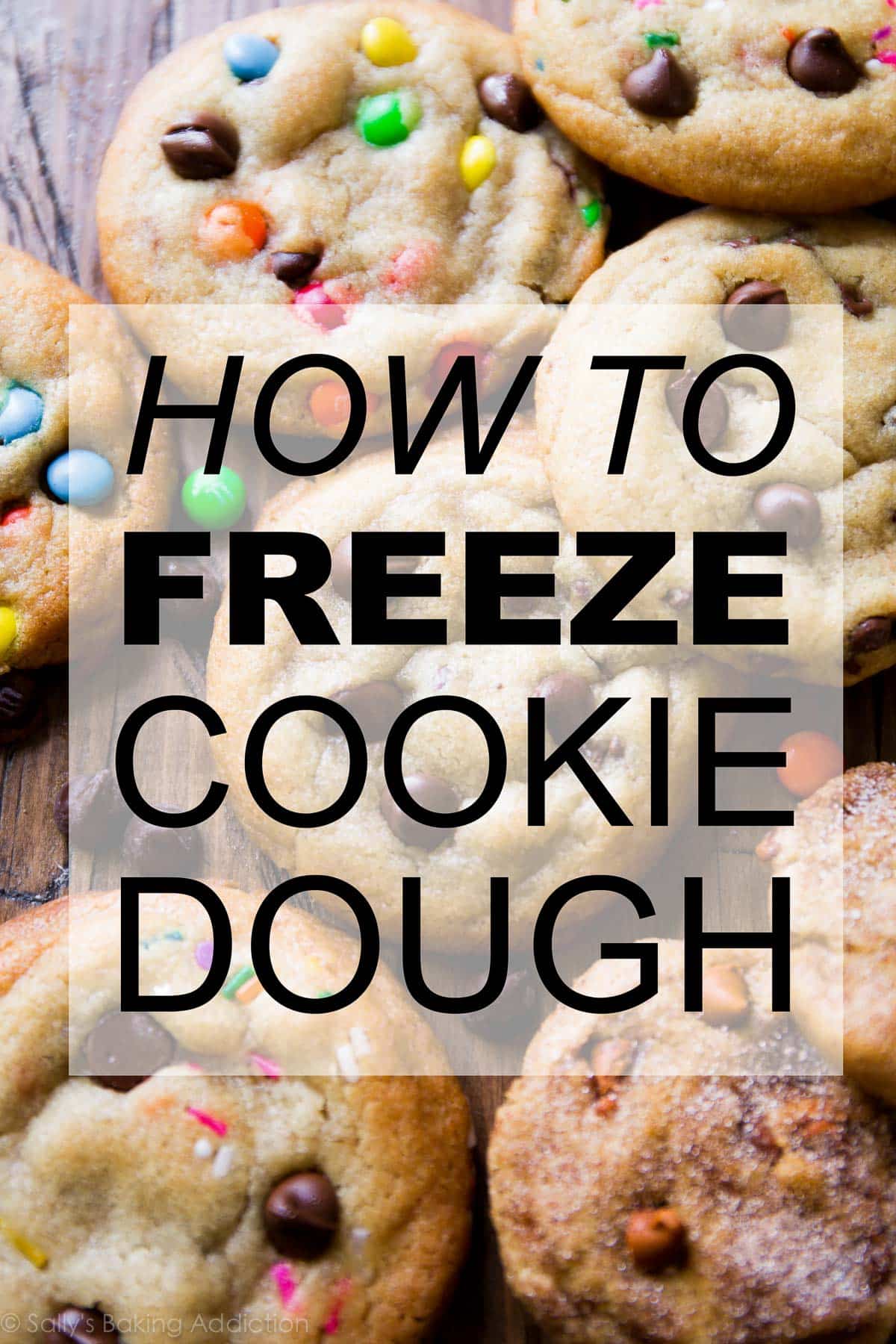 image of cookies with How to Freeze Cookie Dough text