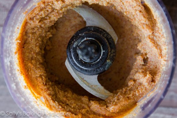 maple almond butter in a food processor