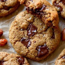 maple almond butter chocolate chunk cookies