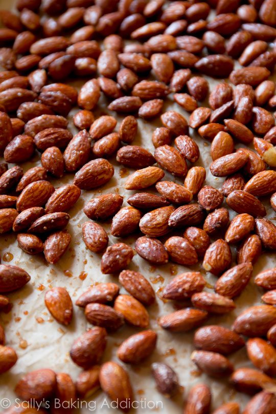 salted maple roasted almonds