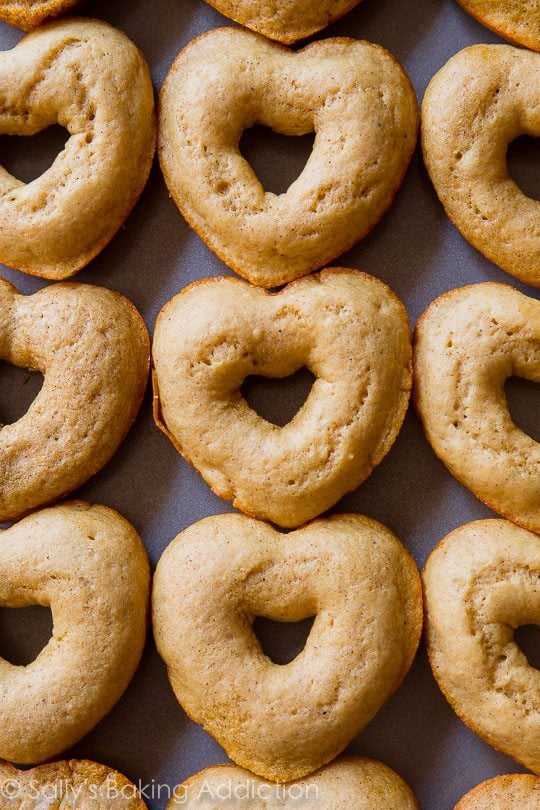 heart shaped donuts without glaze