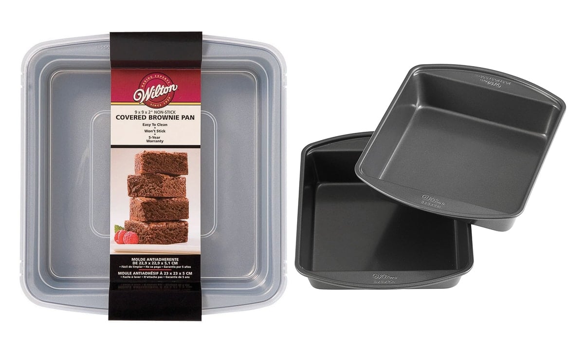 square baking pans by the brand Wilton