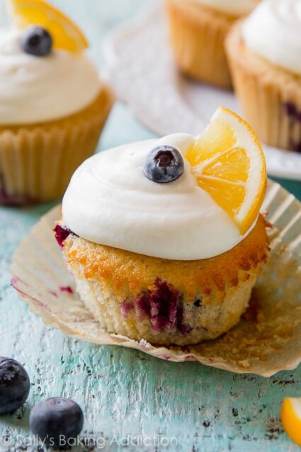 Meyer Lemon Blueberry Cupcakes