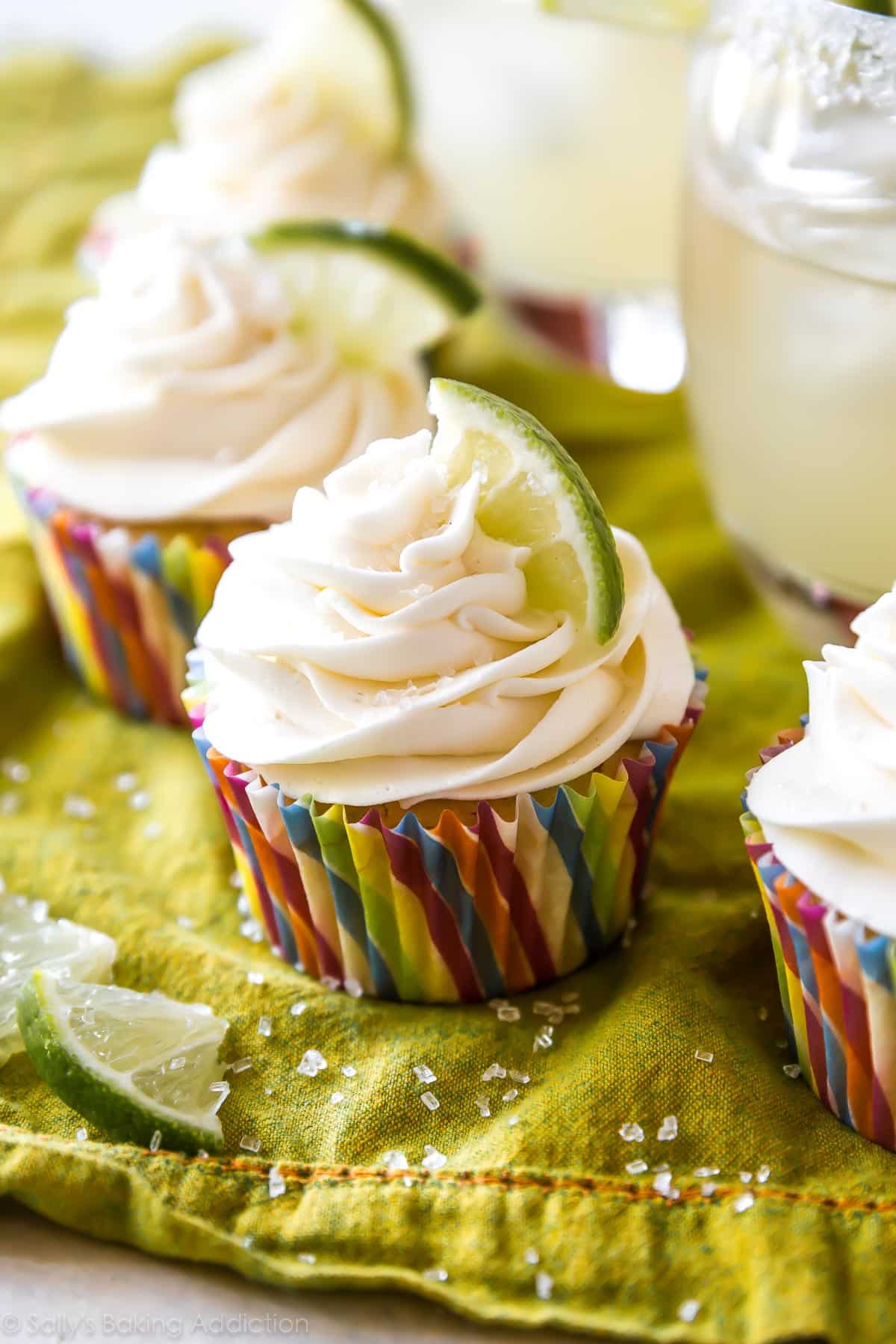 margarita cupcakes with tequila lime frosting