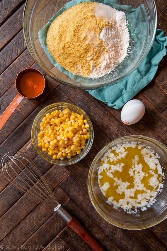 ingredients for honey skillet cornbread