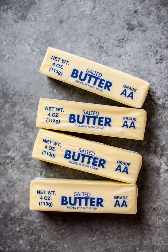 sticks of salted butter