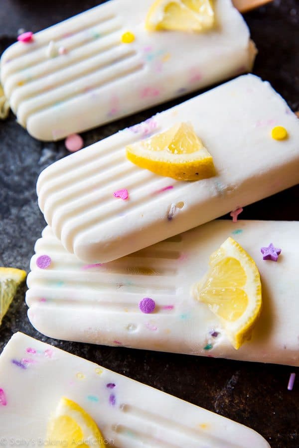 creamy lemon popsicles