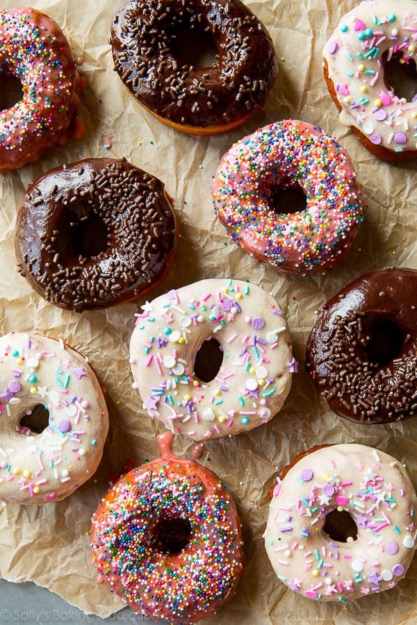 homemade doughnuts with frosting