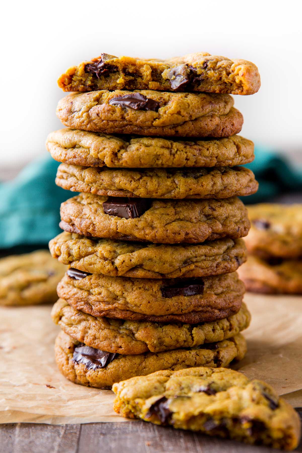 Chewy Chocolate Chip Cookies with Less Sugar