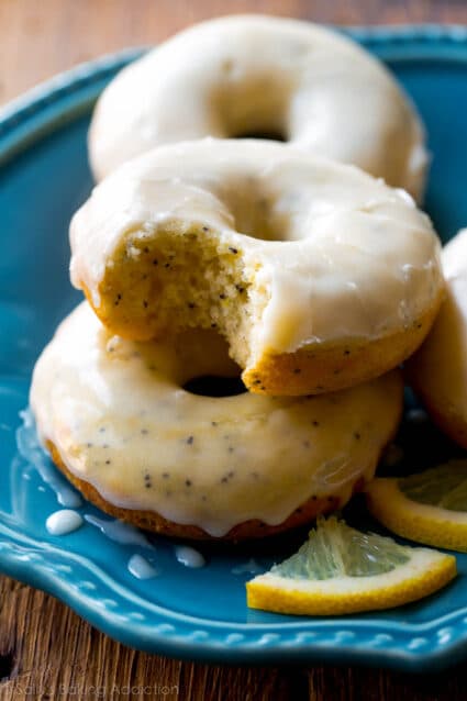 Glazed Lemon Poppy Seed Donuts