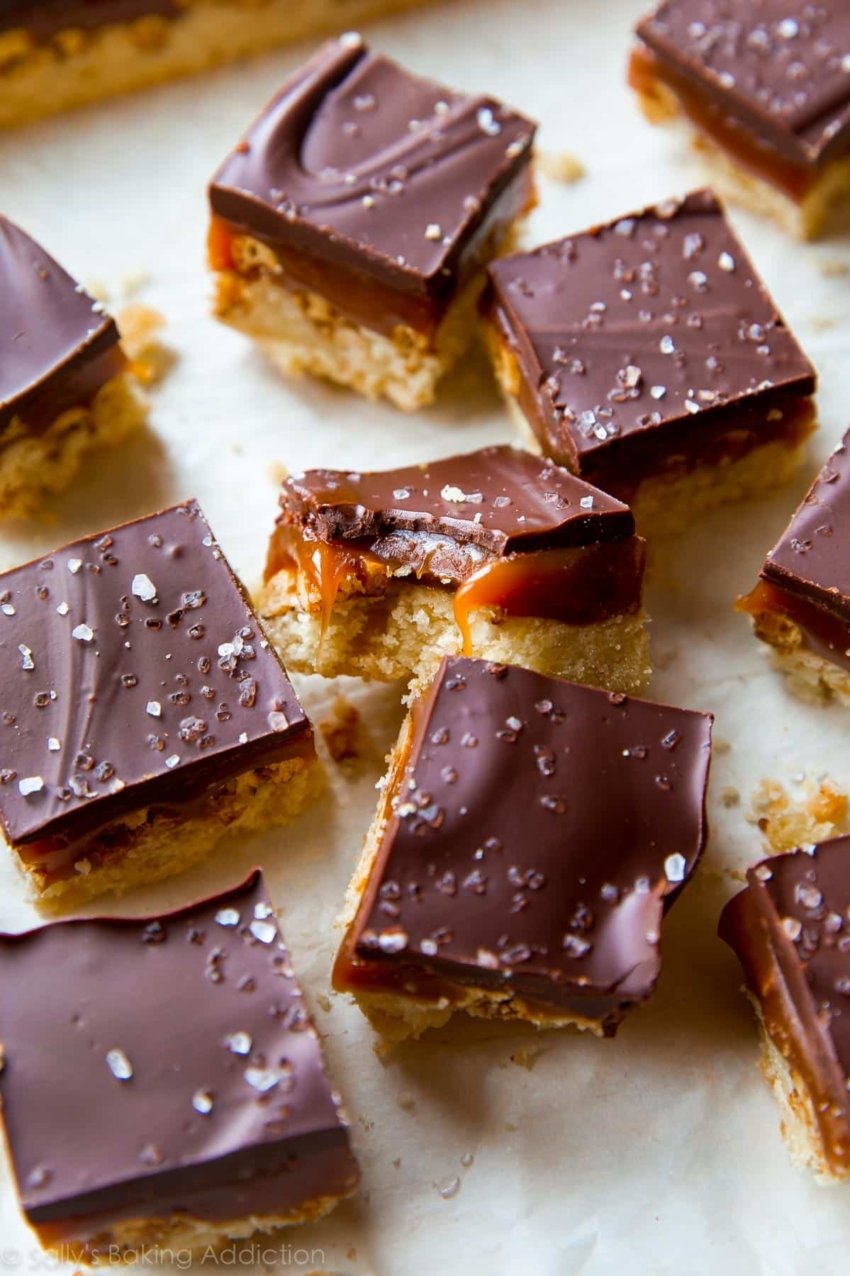 Salted Caramel Pretzel Crunch Bars Sally's Baking Addiction