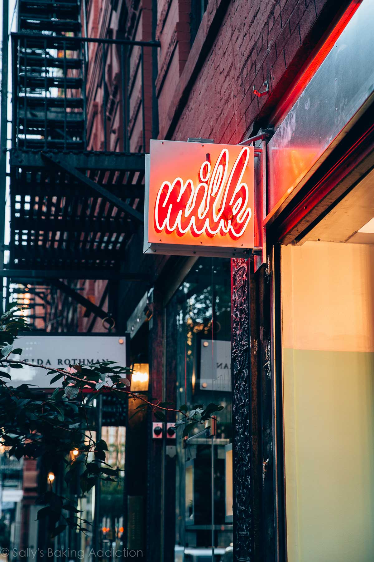Milk Bar street sign