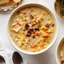 Slow Cooker Creamy Chicken & Corn Soup