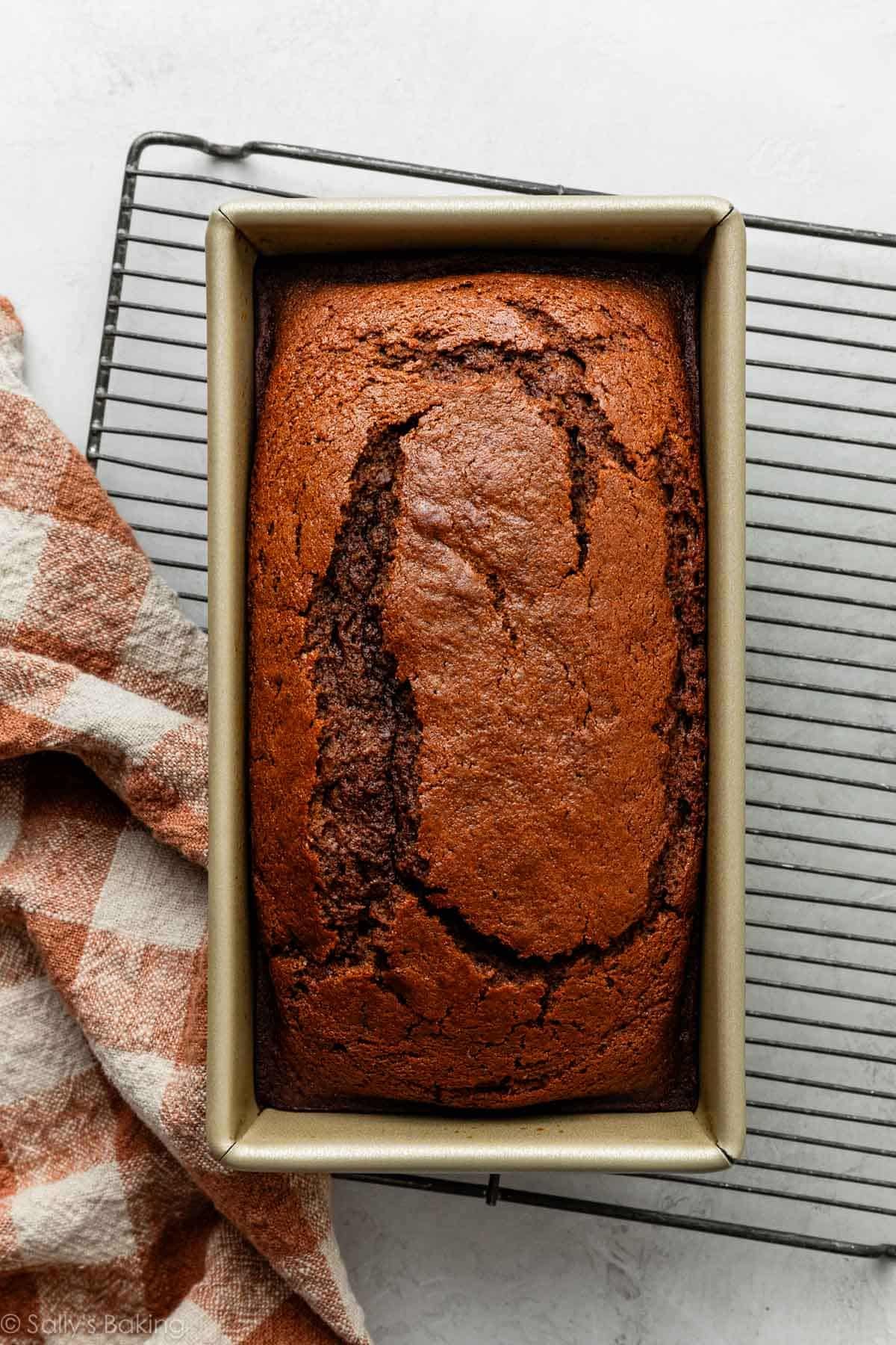 gingerbread in loaf pan.