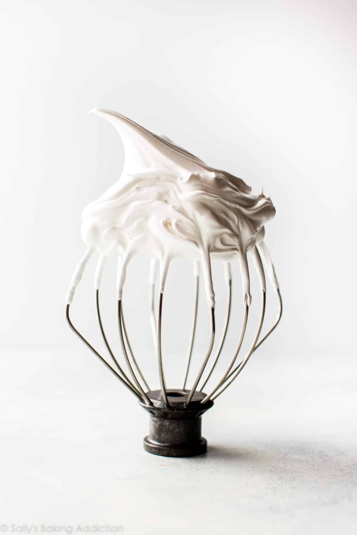 meringue on a whisk attachment